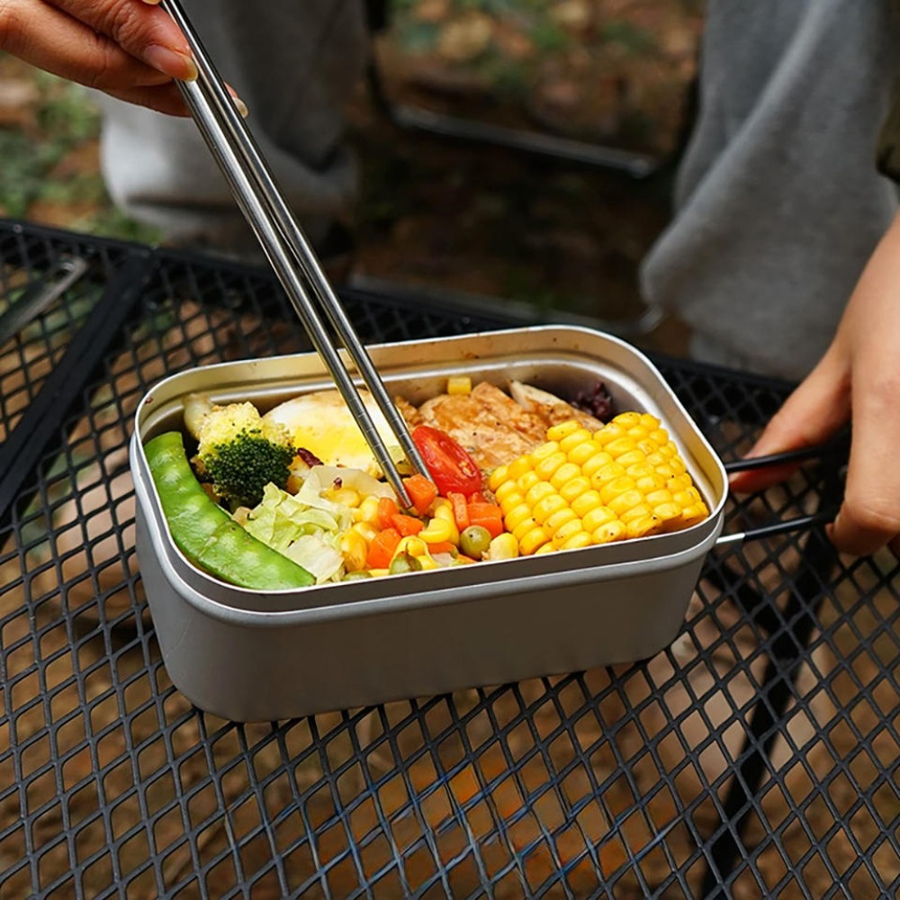 Camping Hiking Cooking - Ultraleichtes Geschirr, Camping-Kochgeschirr, Lunchbox, Kochtöpfe, Picknick-Zubehör,