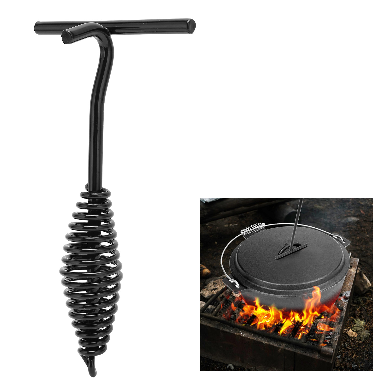 Camp Dutch Oven Cast - 19,5 cm Dutch Oven Deckelheber Gusseisen