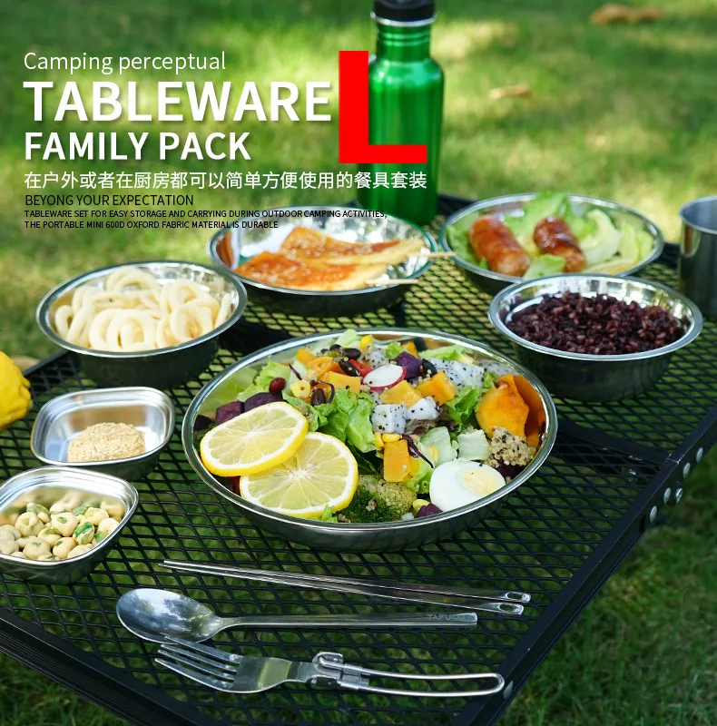 Camping Cooking Dining Set - Neues Camping-Kochgeschirr-Set, tragbares Essgeschirr-Set mit 22