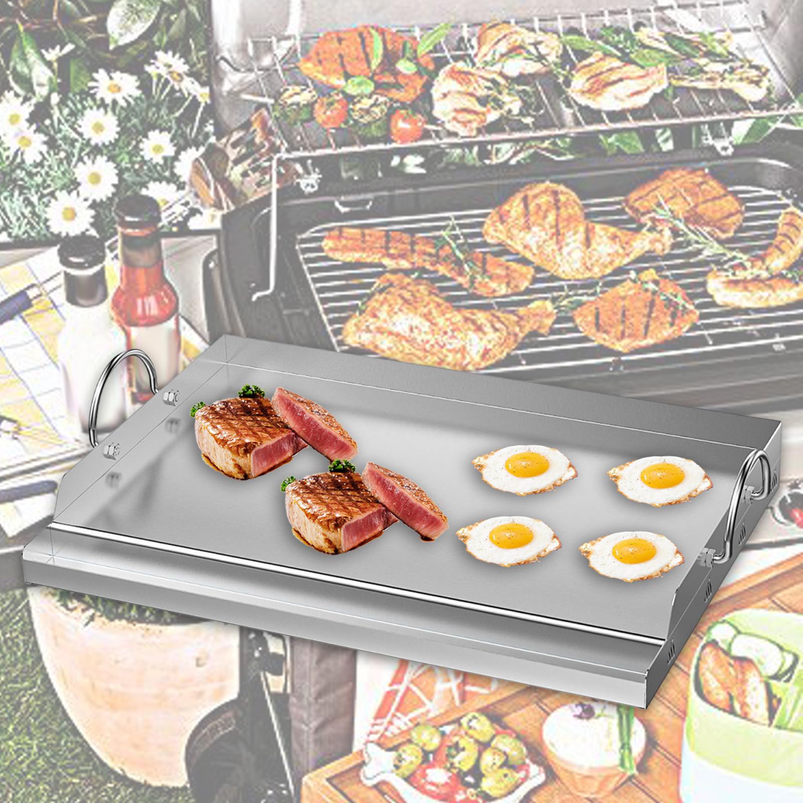 Camping Cooking Flat Top - Edelstahl-Kochbrett, Grill-Werkzeuge, Grill-Kochgeschirr, flache Oberseite, Platteneinsatz