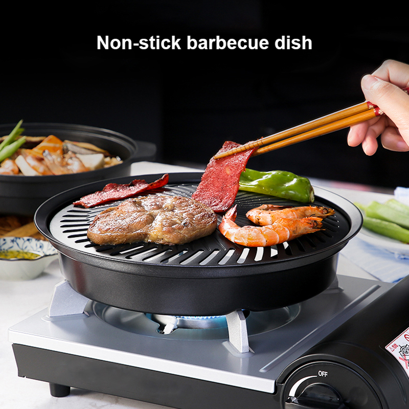 Camping Cooking Flat Top - Koreanische Antihaft-Grill Tablett Outdoor Kassette Ofen