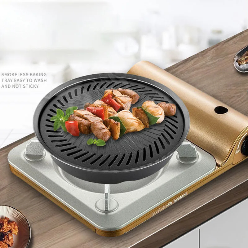 Camping Cooking Flat Top - Koreanische Antihaft-Grill Tablett Outdoor Kassette Ofen