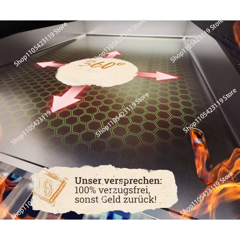 Camping Cooking Flat Top - Edelstahl-Grillplatte BBQ-Werkzeug für Camping-Grills Tailgating Outdoor-Kochen