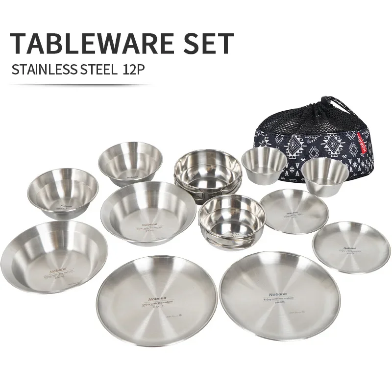 12-teiliges tragbares Outdoor- – Camping Cooking Dining Set Bewertung und Preis
