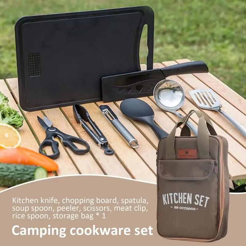 8-teiliges Camping-Kochgeschir – Camping Cooking Organizer Bewertung und Preis