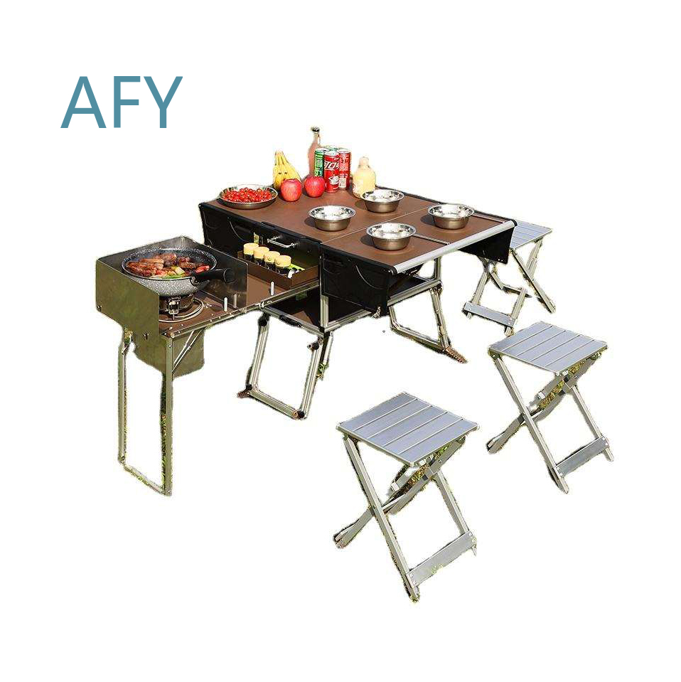 Tragbarer Klappbarer Food-Trai – Camping Cooking Dining Set Bewertung und Preis