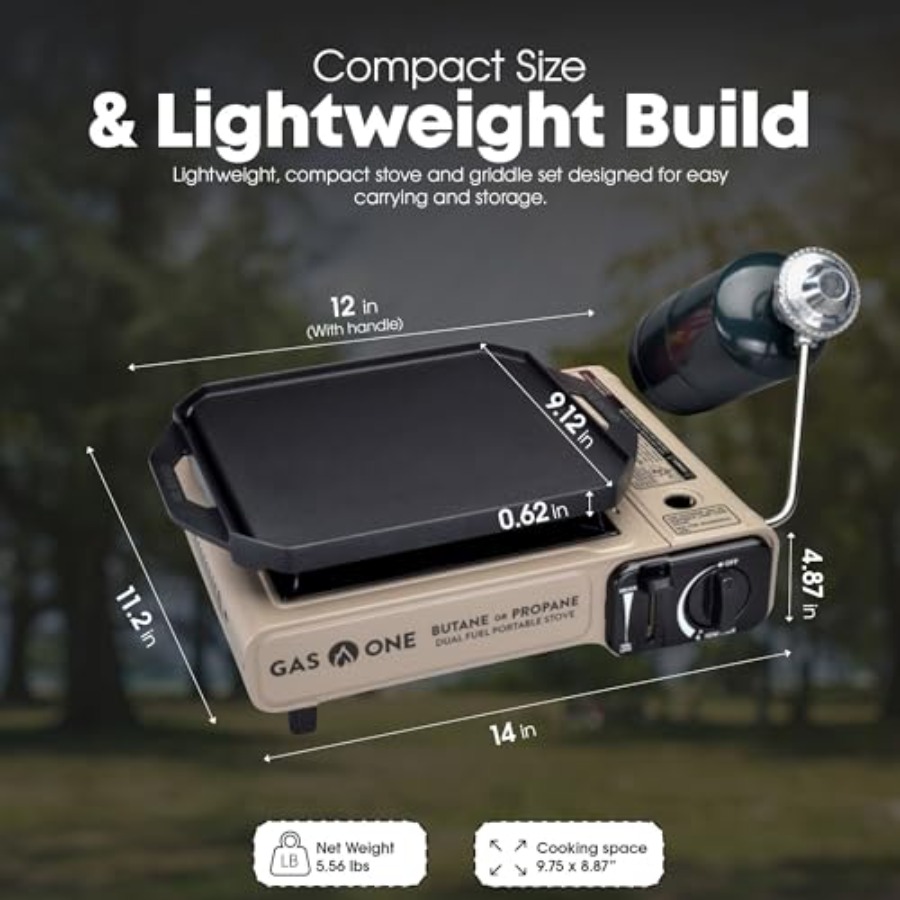 GasOne GS-3400P-KIT Propan- od – Camping Cooking Flat Top Bewertung und Preis