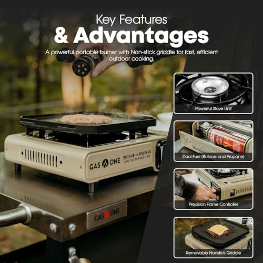 GasOne GS-3400P-KIT Propan- od – Camping Cooking Flat Top Bewertung und Preis