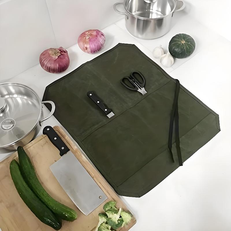 Wachstuch-Kochmesserrolle mit  – Camping Cooking Organizer Bewertung und Preis