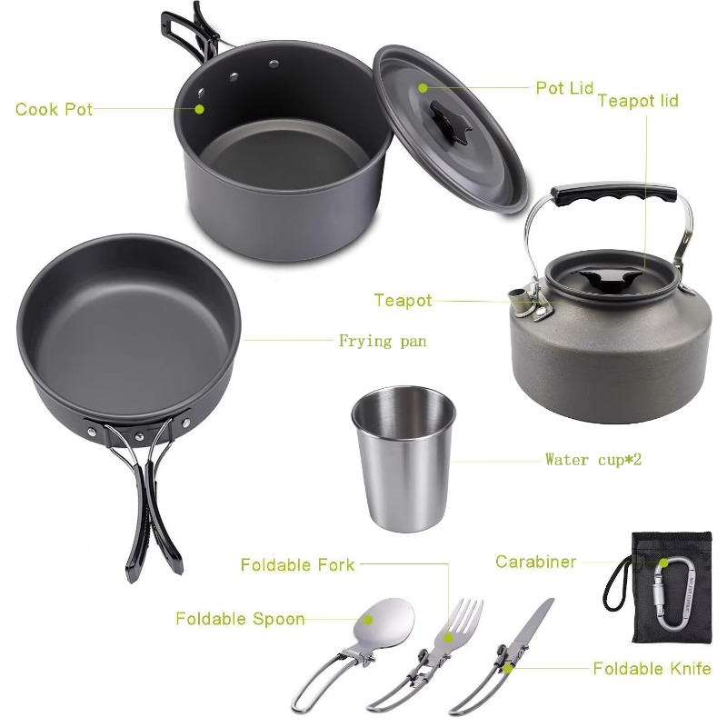 Hochwertiger leichter Outdoor- – Quality Camping Cooking Set Bewertung und Preis
