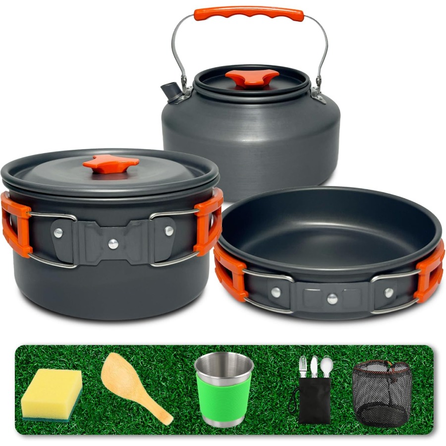 Camping-Kochgeschirr-Set: 35oz – Camping Hiking Cooking Bewertung und Preis