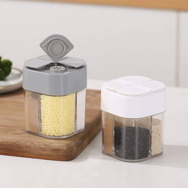 4-in-1-Kunststoff-Gewürzspende – Camping Cooking Container Bewertung und Preis